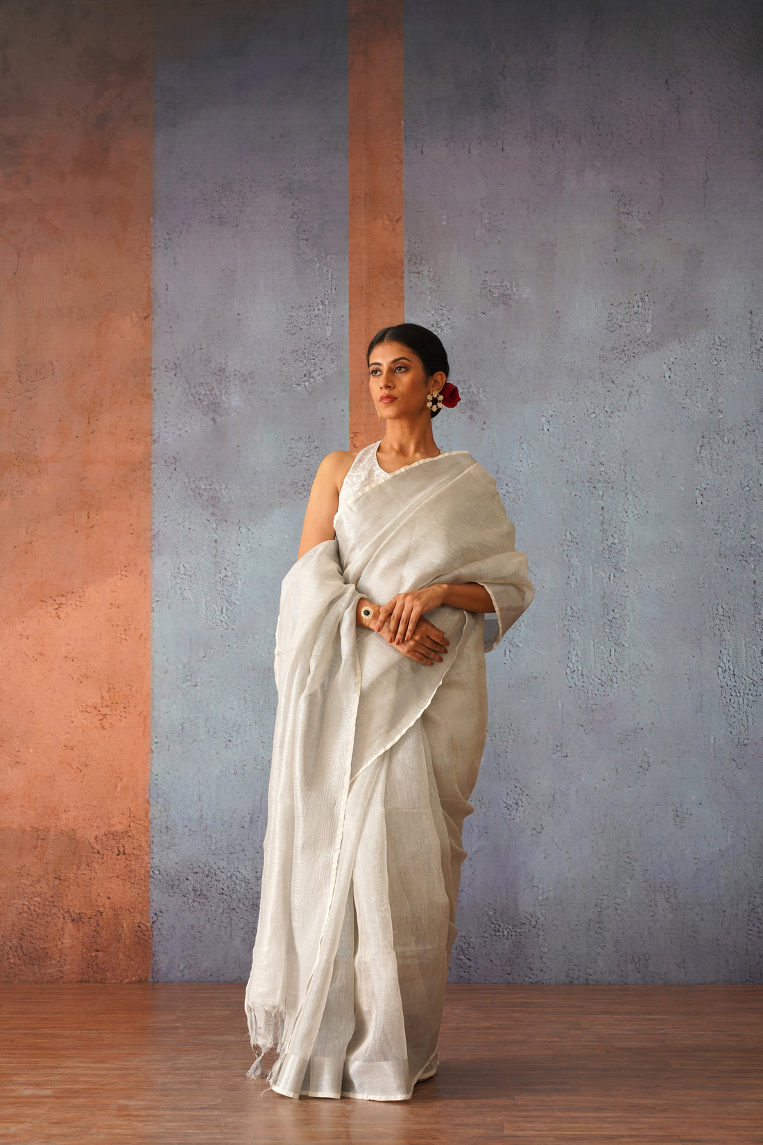 Moon Goddess Silver Tissue Linen