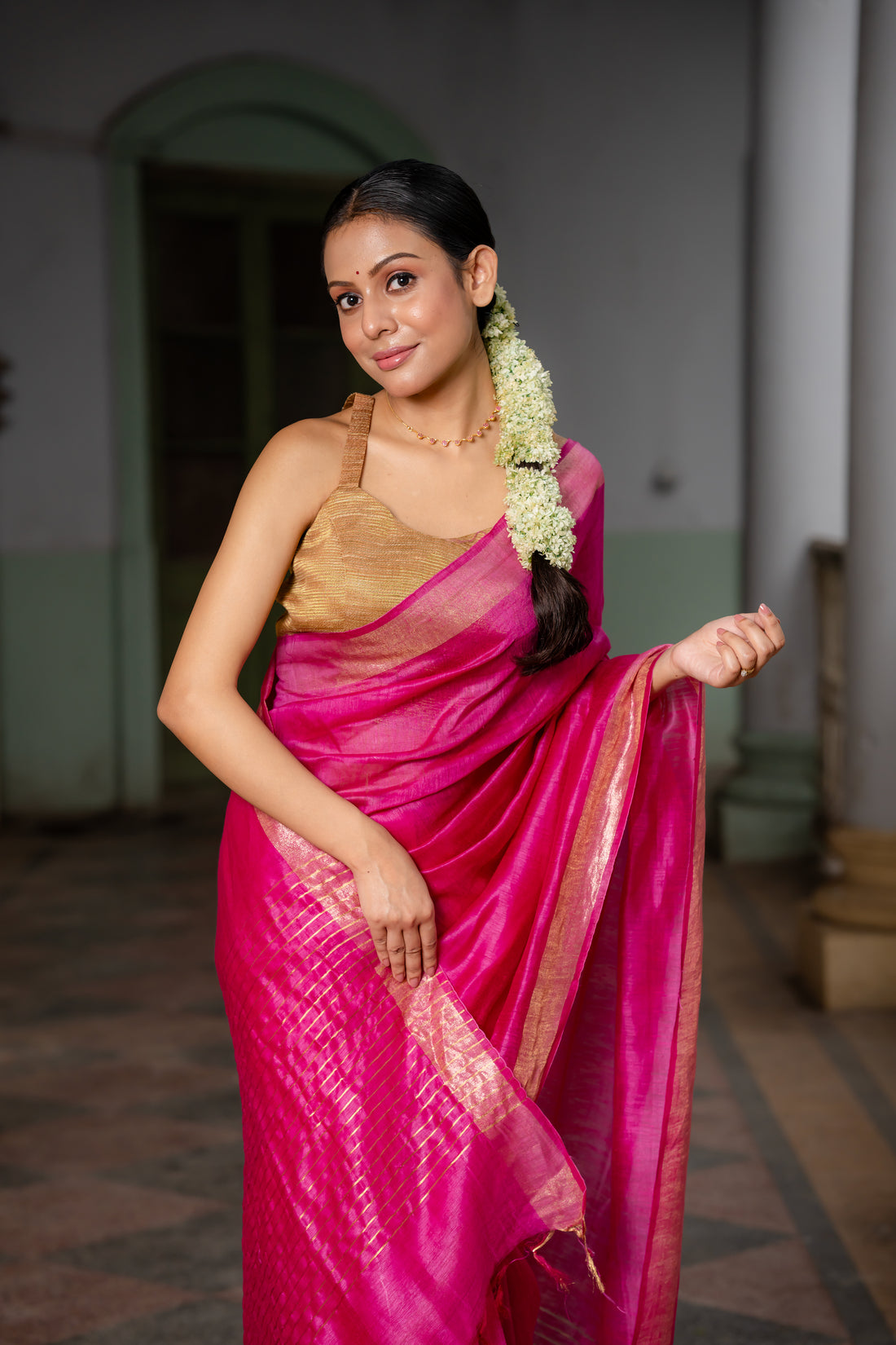 Amba Linen Silk Sari