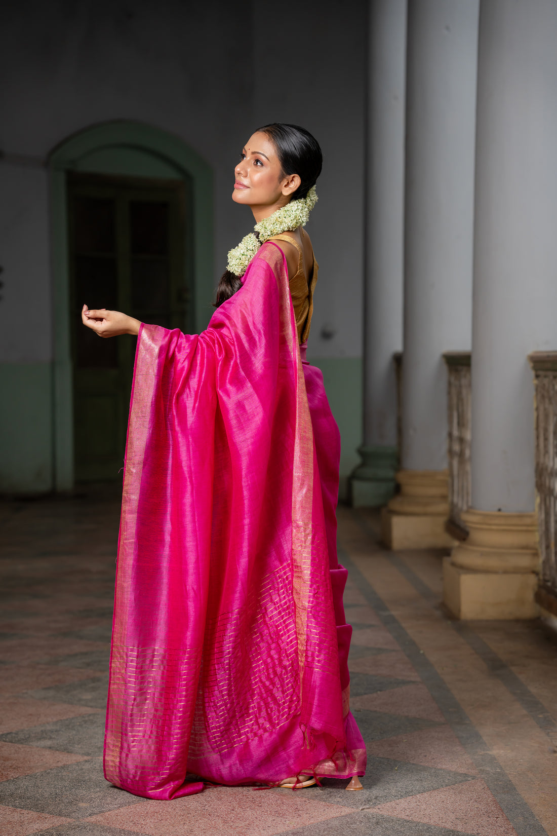 Amba Linen Silk Sari