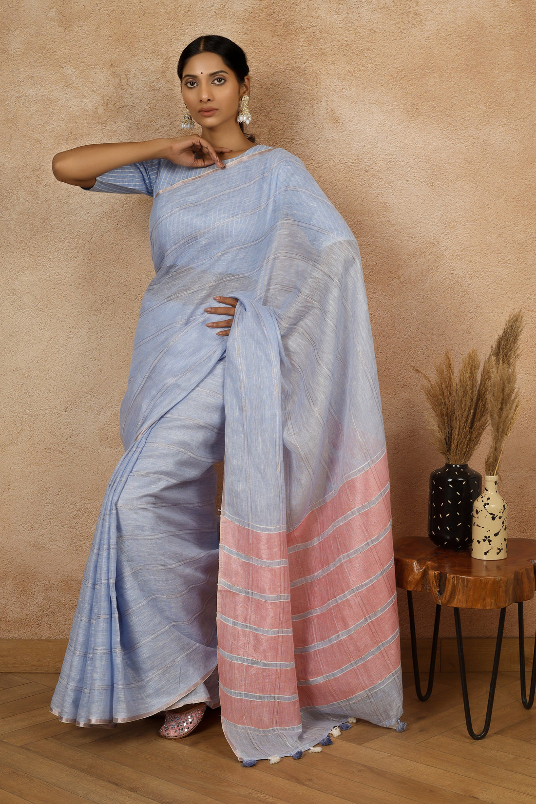 Nandini Linen Sari