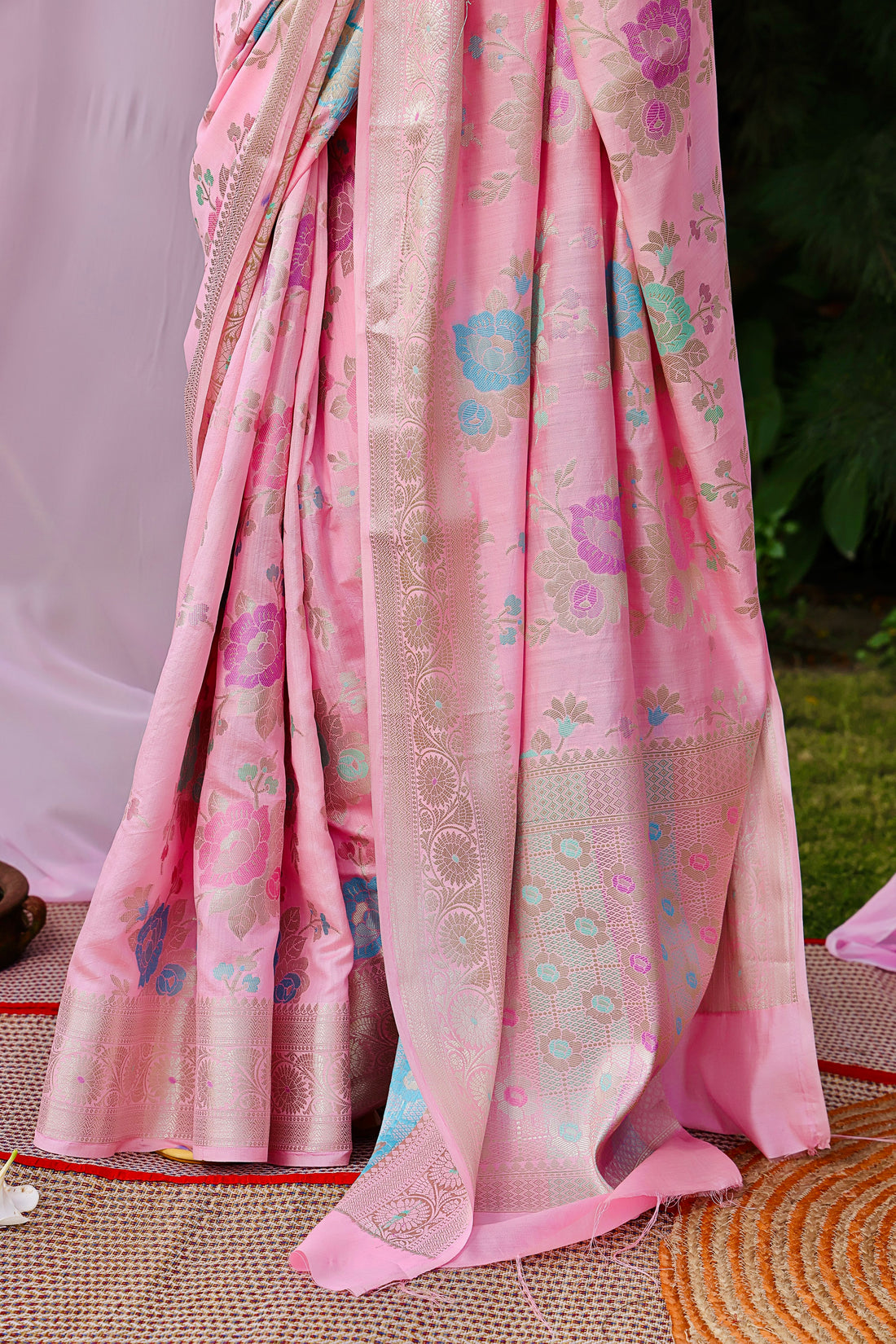 Lavanya Pink Banarsi Silk Saree