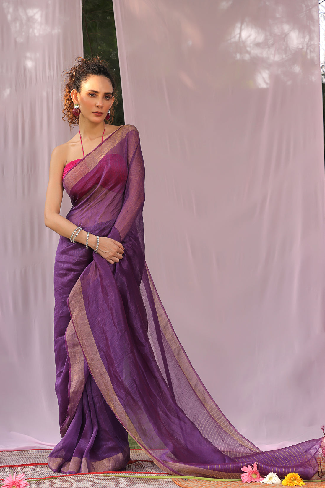 Jamuni Linen Silk Saree