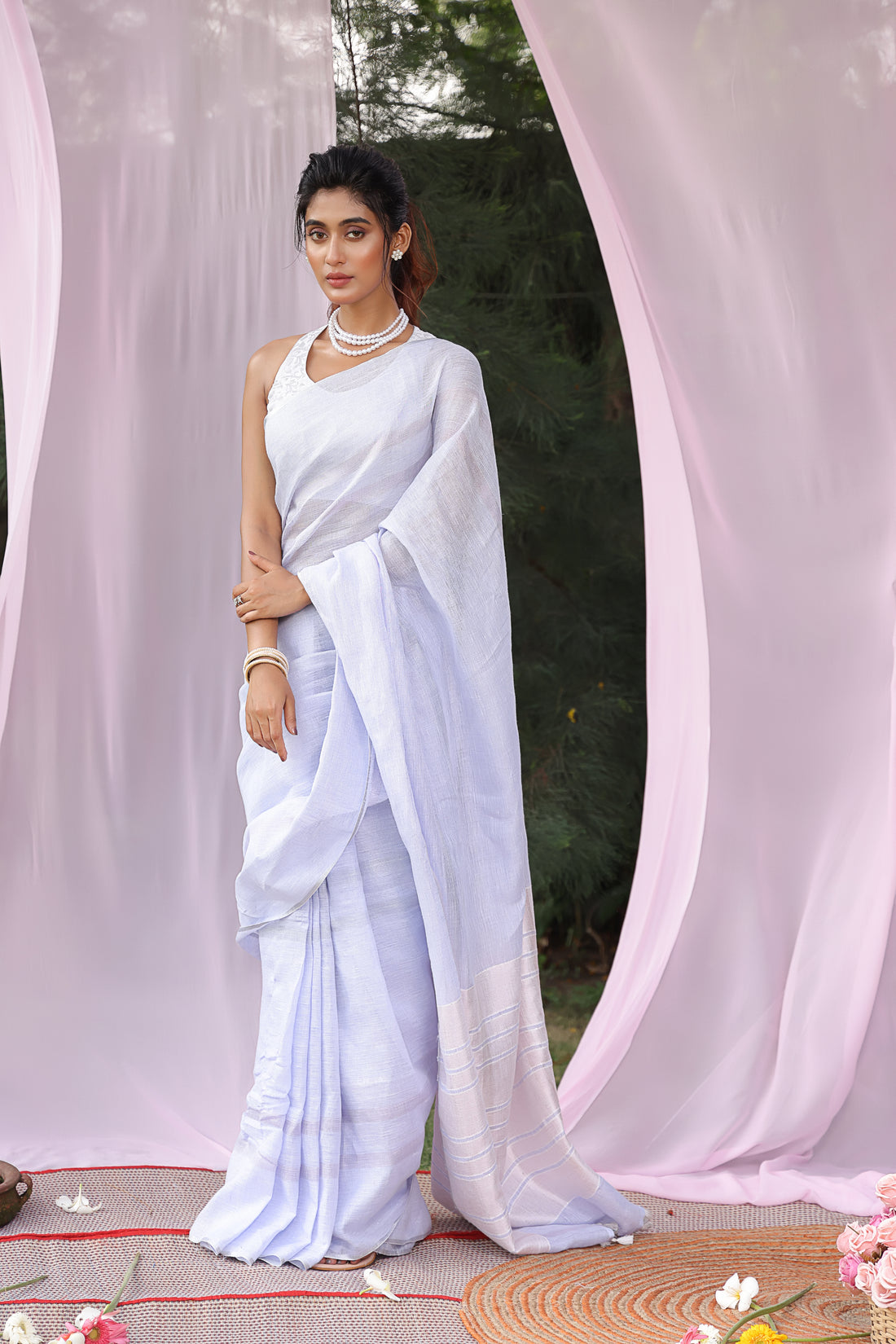 Megh Linen Saree