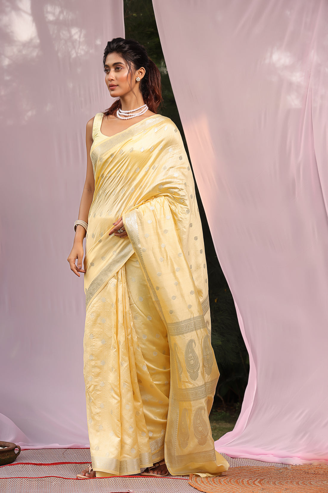 Sunshine Shadow Banarsi Silk Saree