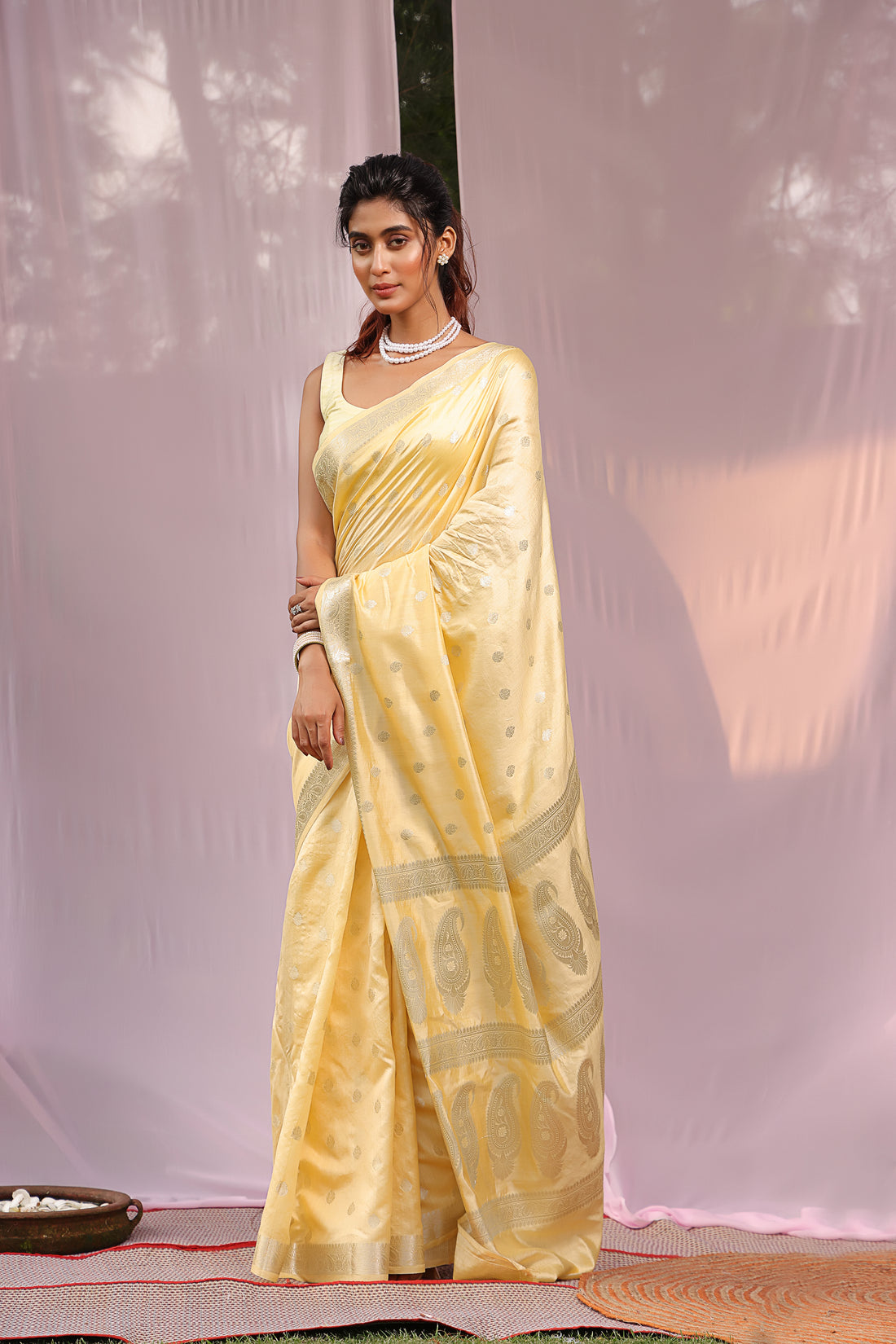 Sunshine Shadow Banarsi Silk Saree