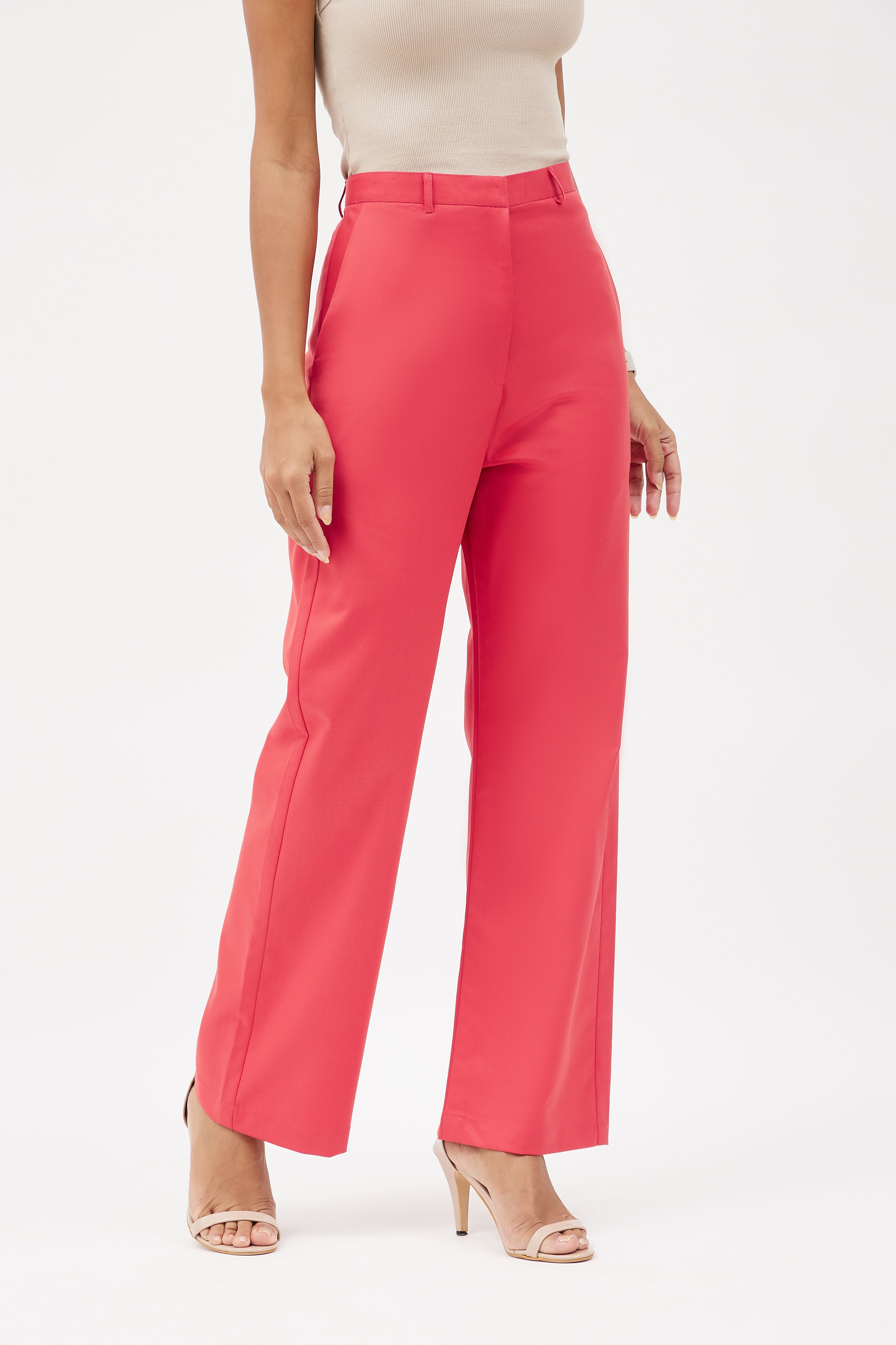 SEZANE Pierre Trousers Blush Coral Pink Pants FR 38 US 6 | Pink pants,  Sezane, Coral pink