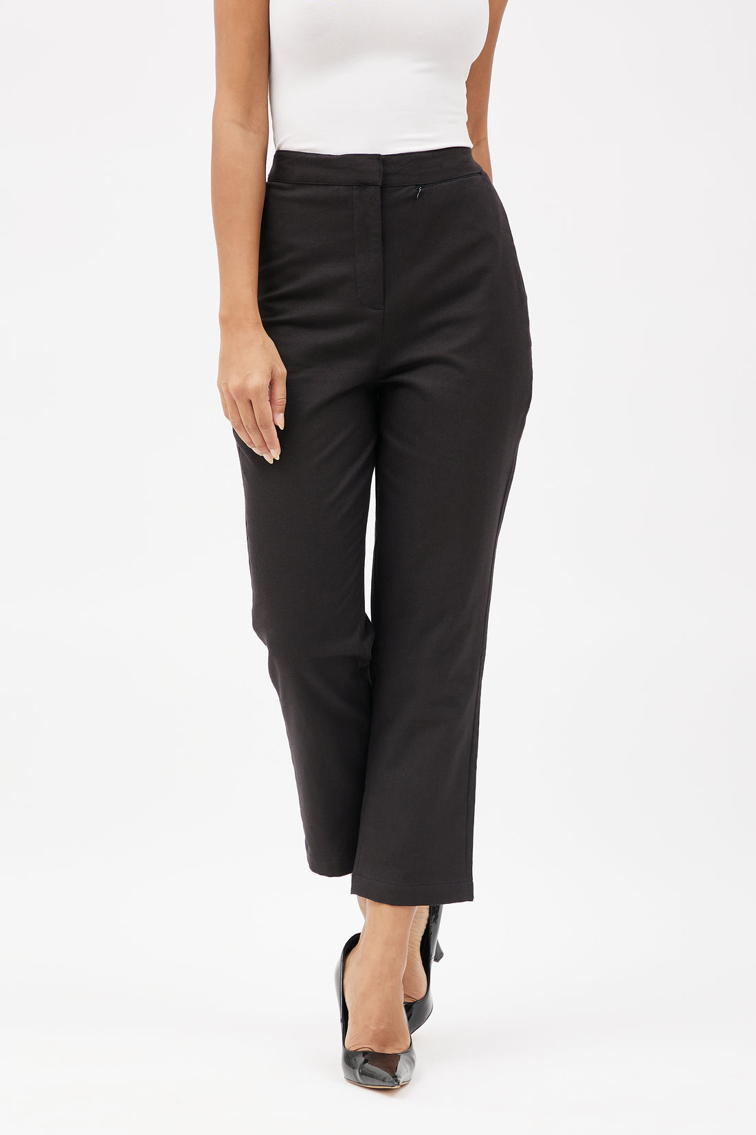 Classic Linen Trousers - Black