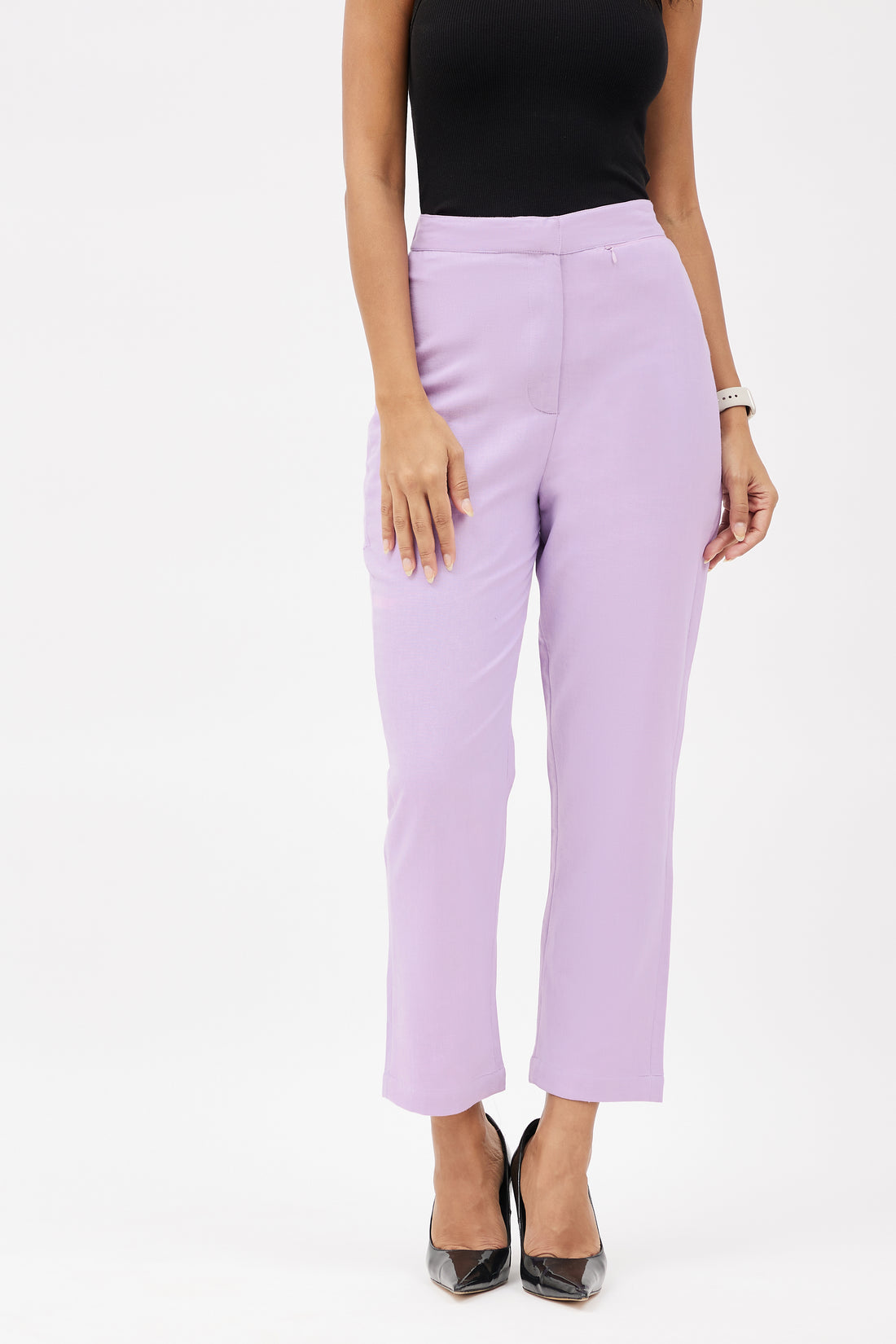 Classic Linen Trousers - Lilac