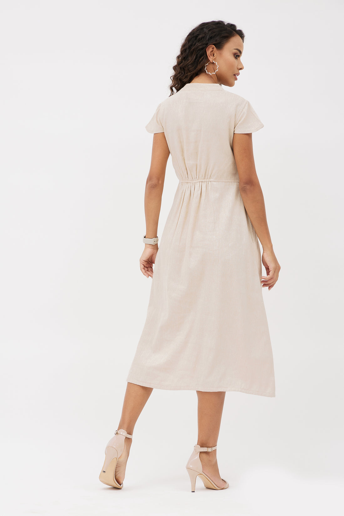 Classic Linen Dress - Beige