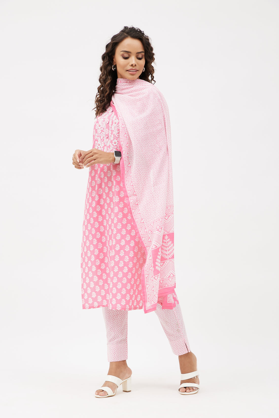 Elegant Salwar Suit for Work - Pink (Set of 3)