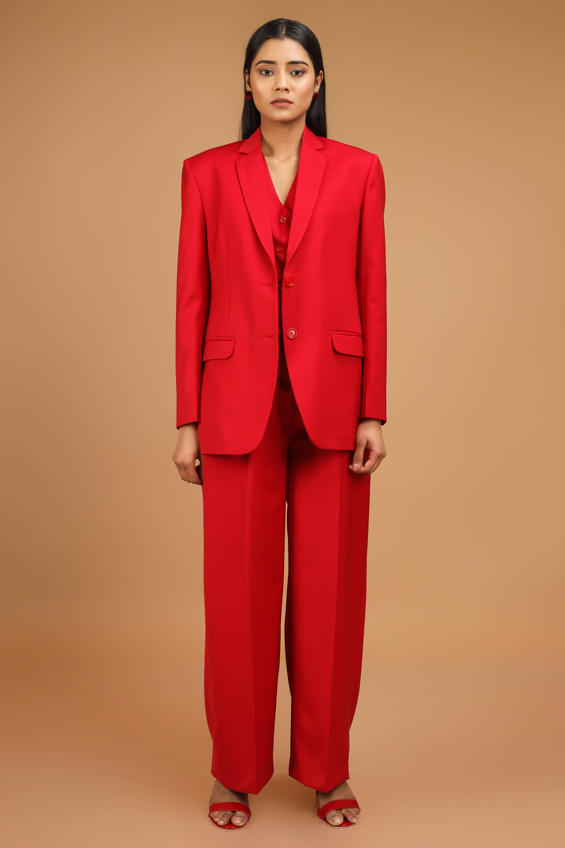 Classic Pantsuit - Red