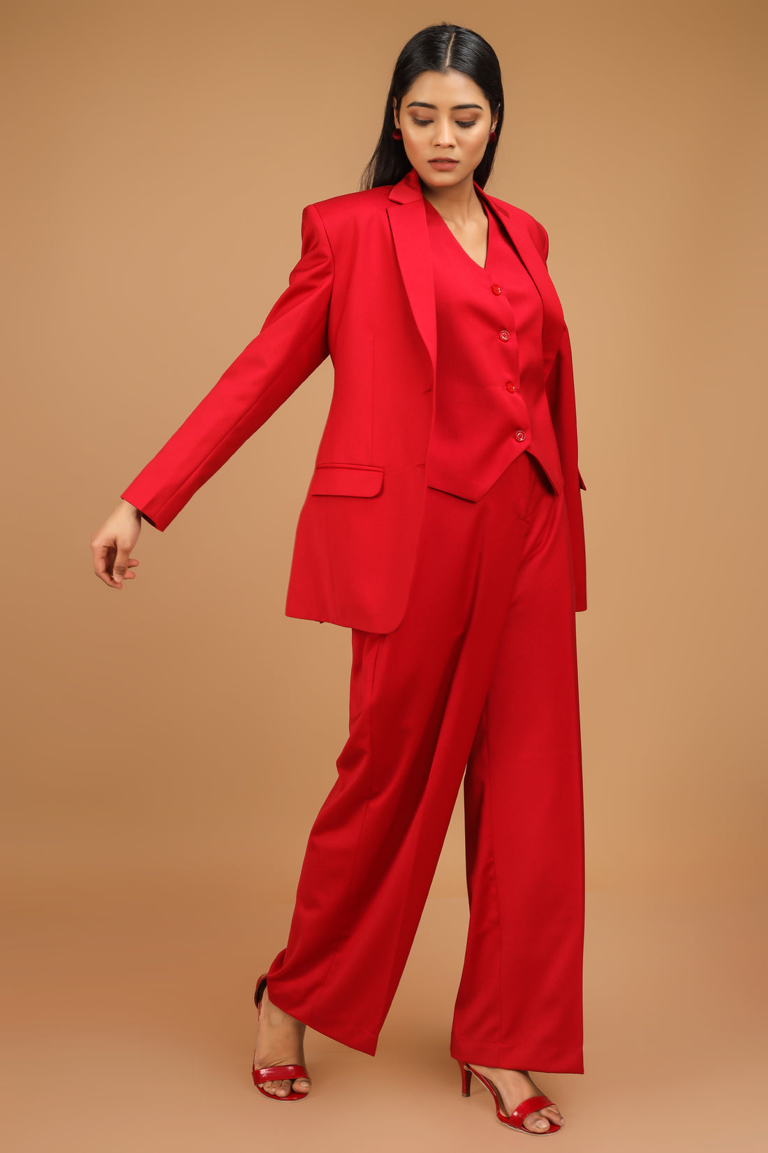 Classic Pantsuit - Red