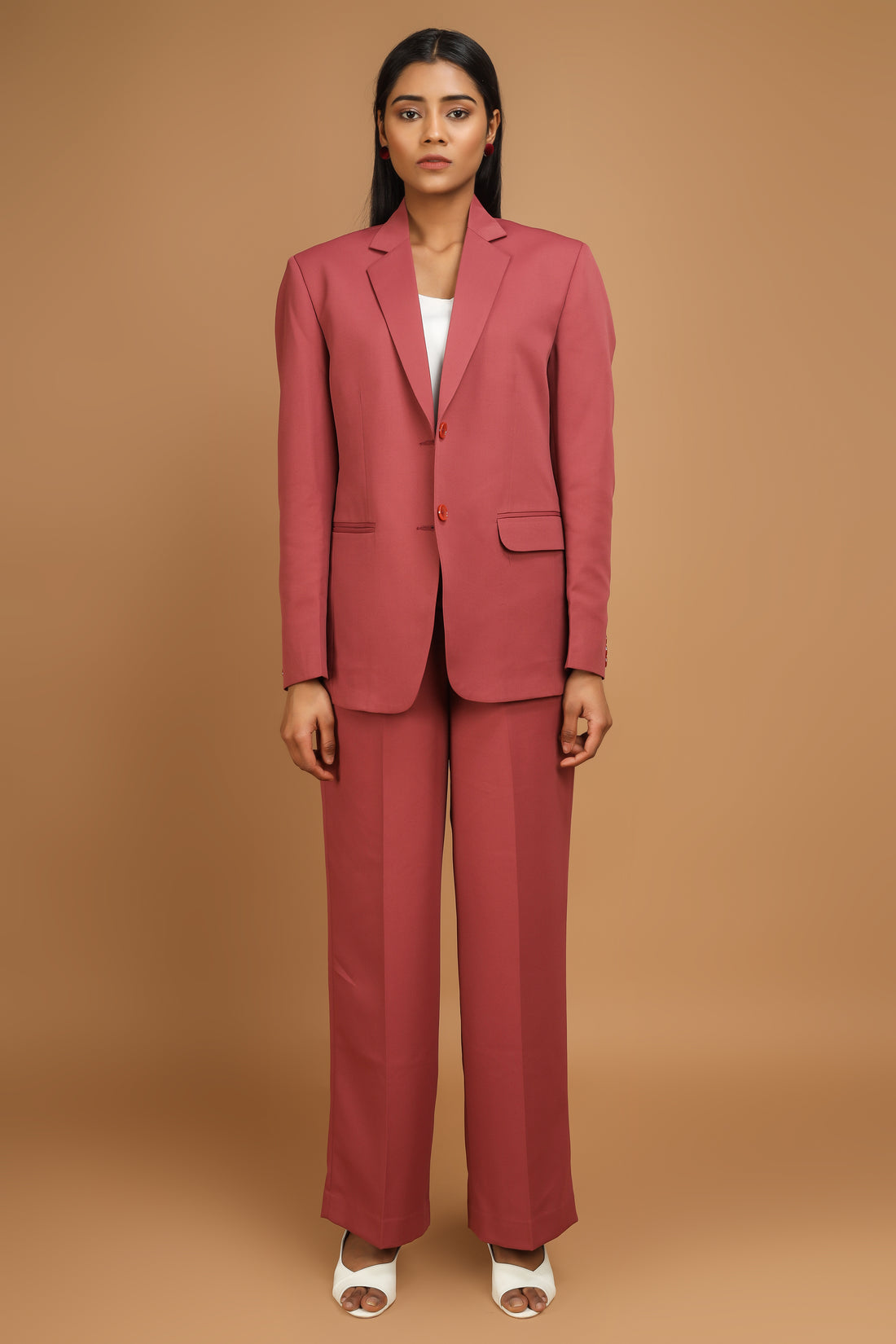 Classic Pantsuit - Rust Pink