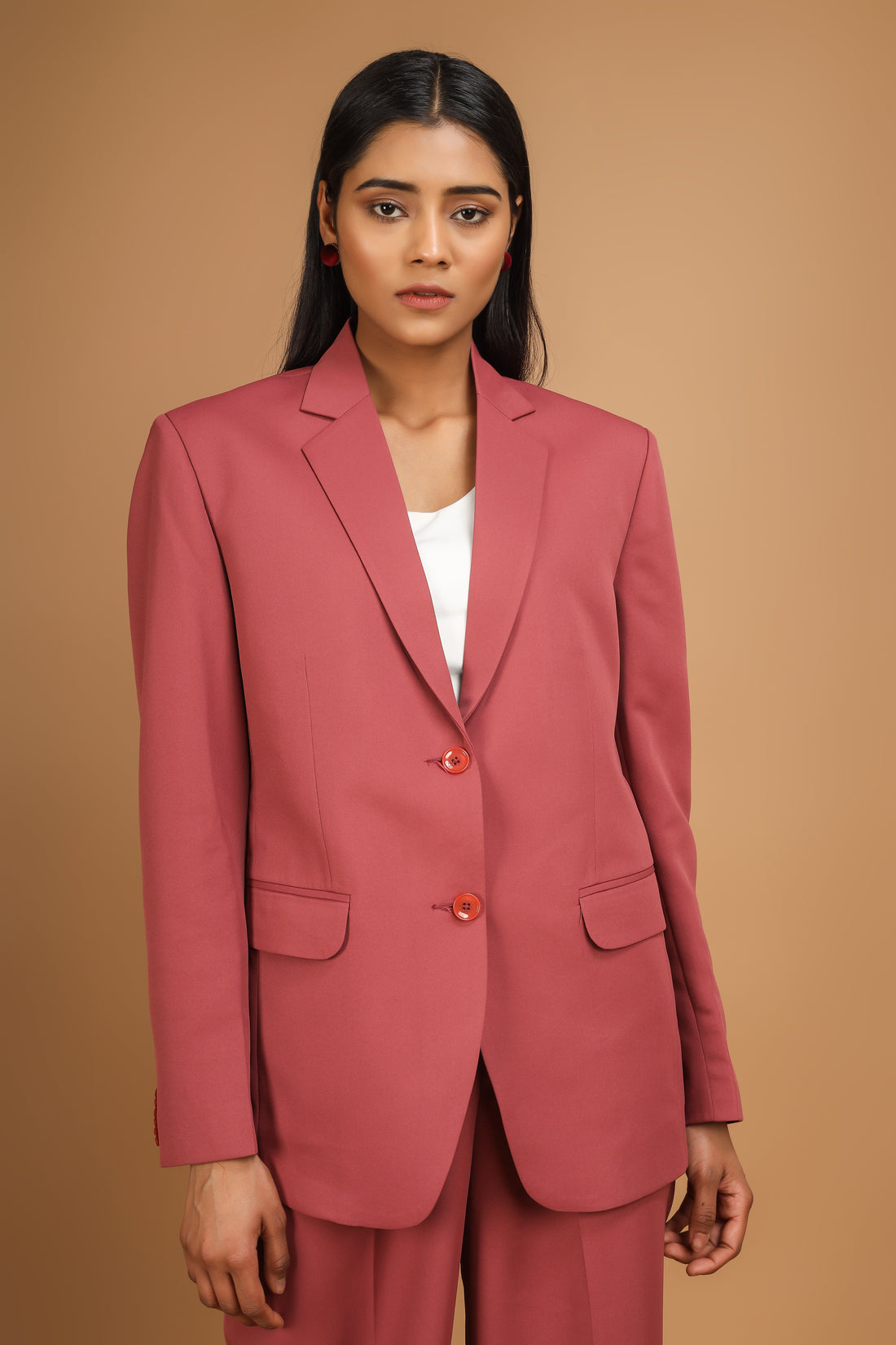 Classic Pantsuit - Rust Pink